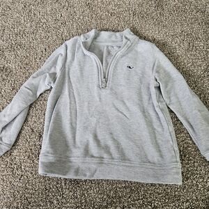 Vineyard Vines Gray Kids Quarter-Zip Shirt